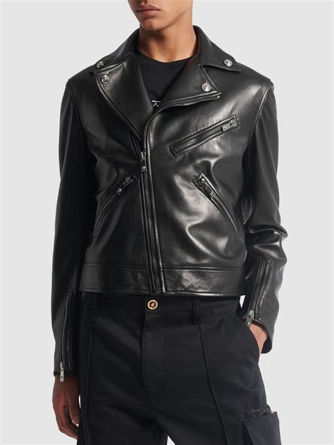 versace gilet|versace biker jacket.